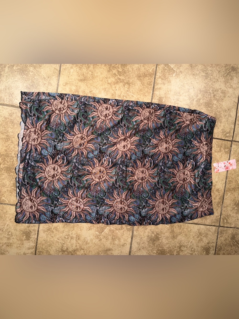 SHEIN Abstract Print Shorts Black & Pink Size 2XL NWT